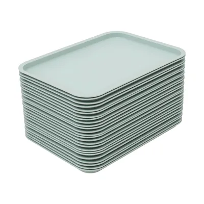 Image de Lot de 24 plateaux pour restauration rapide, plateaux de service 36 × 27 cm pour restaurants et cafétérias