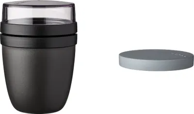 Produktbild von Mepal | Lunchpot Switch Ellipse | wandelbarer Snack- und Müslibecher | gefrierschranktauglich & mikrowellenfest | Nordic Black