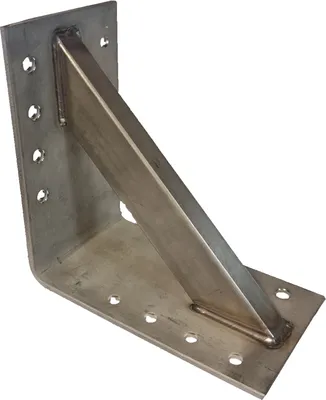 Produktbild von Edelstahl Winkel 180x180x90mm verstärkt 5mm Schwerlast Bauwinkel Befestigung