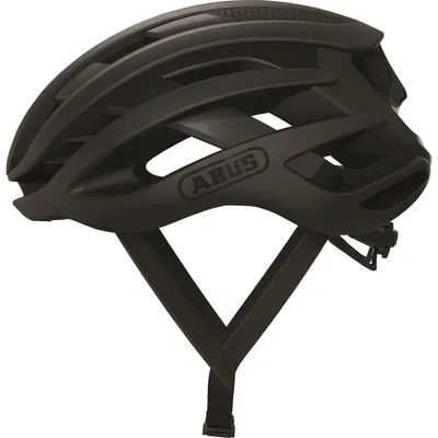 Produktbild von ABUS Rennradhelm AirBreaker - High-End Fahrradhelm für den professionellen Radsport - für Jugendliche und Erwachsene - Helm für Damen und Herren - Schwarz Matt, Größe L (59-61 cm)