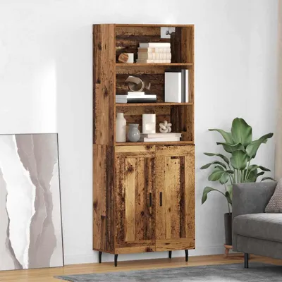 Imagen del producto de vidaXL Estantería alta, 2 unidades, madera de haya, 69,5 x 32,5 x 180 cm, material de madera