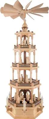 Produktbild von 4-stöckige Pyramide Christi Geburt (86cm) von Holzkunst Schalling