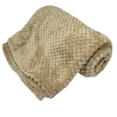 Produktbild von Home Elements Mikroflanell-Decke mit Textur, beige