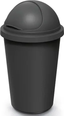 Produktbild von Recyclingbehälter 50L mit Schiebeabdeckung - Nachhaltiger Abfallbehälter aus 100% recyceltem Kunststoff für Küche und Büro