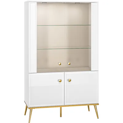 Produktbild von Vitrine GOLDEN GL03 weiß hochglanz