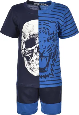 Produktbild von Shialy Jungen Set mit coolen Motiv Blau 104