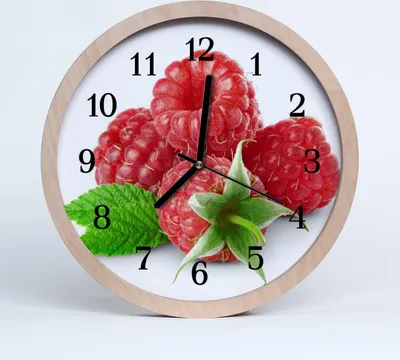 Produktbild von Holzuhr 20fi cm wanduhr - Himbeeren Obst