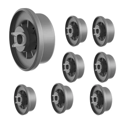 Produktbild von Universelle Geschirrspülerrollen für den unteren Korb [8er-Set] Ersatzteile kompatibel mit Bosch / Siemens Phonillico®