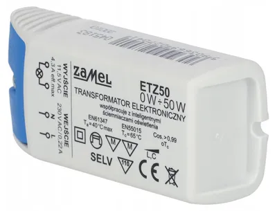 Obrázek produktu pro TRANSFORMÁTOR Elektronický, 230V/11,5V, 0-50W ETZ-50