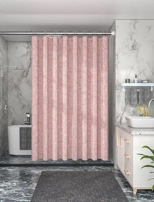 Produktbild von Duschvorhang - Badvorhang - Duschabtrennung - Schimmelbeständig und stabil - 200 x 200 cm - Rosa
