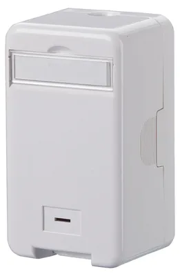 Productafbeelding van METZ CONNECT Keystone-aansluitdoos AP, 1 poort, onbezet, zuiver wit