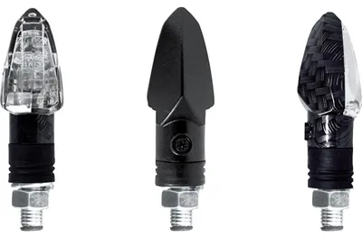 Obrázok produktu pre Pár smeroviek Chaft M8 Tinny, čierna/čisté sklo, 6 W, 12 V, halogénové
