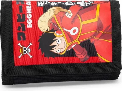 Produktbild von Bandai Namco One Piece Geldbörse Rot, Maße geschlossen 13 x 8,5 x 2 cm