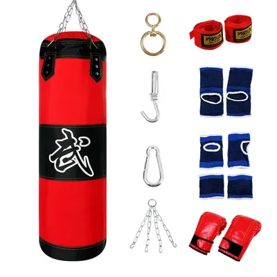 Produktbild von 120cm Boxsack Set Boxhandschuhen Erwachsene Punching Training Bag Sandsack