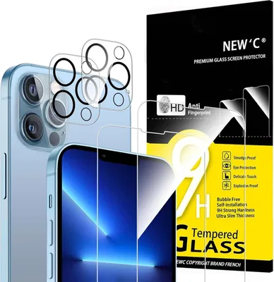 Produktbild von Panzer Schutzglas Kamera Schutzglas iPhone 13 Pro Max 9H-Härte kratzfest blasenfrei 4er Pack