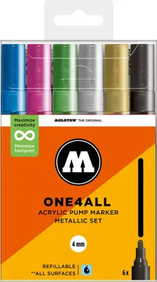 Image de Marqueur acrylique Molotow One4All 227HS Metallic Set