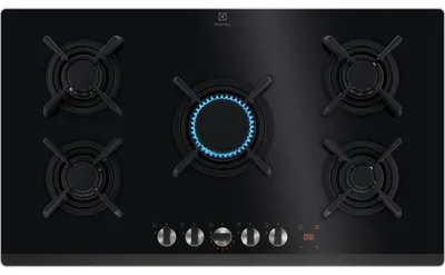 Immagine prodotto di Electrolux KGG953753K, Nero, da incasso, 90 cm, Gas, Vetro, 5 zone/zone