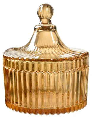 Image de Clayre & Eef Bocal à provisions Ø 10x12 cm Verre jaune