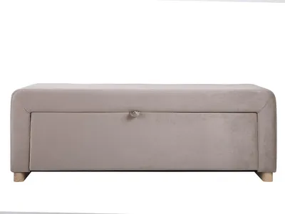 Produktbild von Banktruhe - Samt - Taupe - CAPINO