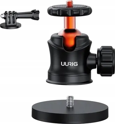 Zdjęcie produktu dla Uchwyt Przyssawka Magnetyczna Głowica do Kamery Aparatu na 1/4" GoPro UURIG / BH-07
