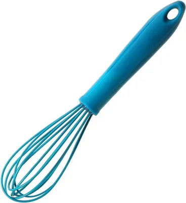 Produktbild von Kochblume Schneebesen M blau Silikon, Edelstahl, Kunststoff 22932.08
