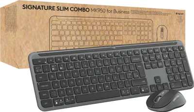 Obrázok produktu pre Logitech 920-012505, Bezdrôtový, RF Wireless + Bluetooth, Nožnicový spínač, AZERTY, Grafit, Obsahuje myš