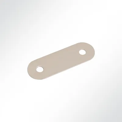 Produktbild von LYSEL® Gegenplatte Messing vernickelt 42x12mm für Drehverschluss