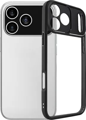 Obrázok produktu pre Hybridné puzdro pre Apple iPhone 17 Pro Max z matného TPU a priehľadného PC, čierne