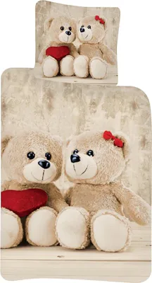 Produktbild von Bettwäsche 100 x 140 cm – Verliebte Teddybären