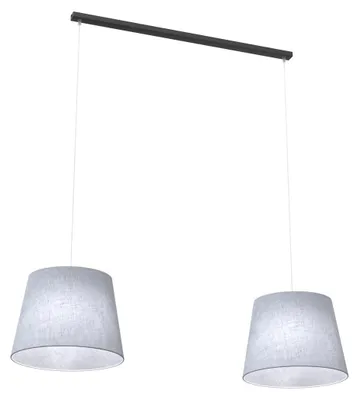 Immagine prodotto di Lampada a sospensione EPOCA grigio-nera 2xE27x20W in tessuto, dimensioni: 150x128x38 cm, IP20, Emibig