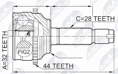 Produktbild von NTY Gelenksatz Antriebswelle Vorne Rechts Vorne Links für MAZDA 6 Station Wagon (GY) NPZ-MZ-052