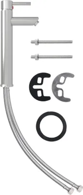 Produktbild von vidaXL Badezimmer Mischbatterie Silbern 12x30 cm