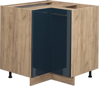 Produktbild von Eckunterschrank Vicco Fame-Line Dunkelblau Hochglanz 80.5 cm ohne Arbeitsplatte, Model 48864