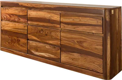 Image de MASSIVMOEBEL24 | Buffet 185x40 Palissandre ciré Noisette TORONTO #202