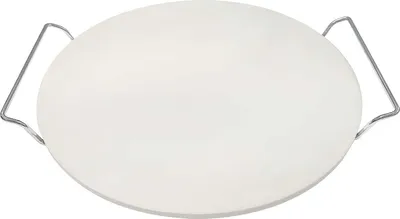 Obrázek produktu pro Kamenný pekáč na pizzu a servírovací talíř Klausberg KB 7788, 33 cm, kovové rukojeti, bílá
