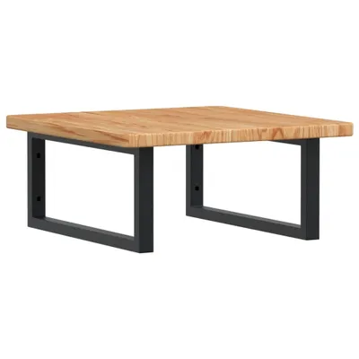 Produktbild von Waschtischplatte mit Halterung Stahl und Massivholz Eiche
