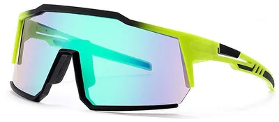 Immagine prodotto di VeyRey Occhiali da sole sportivi Adha montatura nera lenti verdi Universali