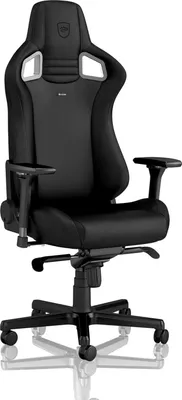 Zdjęcie produktu dla noblechairs EPIC, Obite siedzisko, Obite oparcie, Czarny, Czarny, Pianka, Pianka