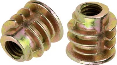 Zdjęcie produktu dla 50szt M4*8mm Nakrętki meblowe ze stopu cynku z łbem sześciokątnym gwintowane do wkładek drewnianych
