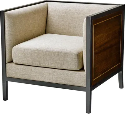 Produktbild von Casa Padrino Luxus Sessel Grau / Schwarz / Braun 70 x 70 x H. 67,5 cm - Hotel Möbel