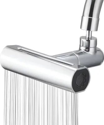 Produktbild von Multifunktionaler wassersparender Wasserhahnaufsatz - Silber KP39253