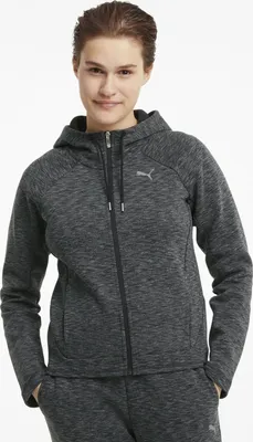 Produktbild von Damen Puma Evostripe Full-Zip Hoodie XS Schwarz