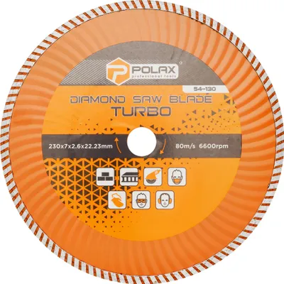 Zdjęcie produktu dla Tarcza diamentowa do betonu Turbo 230x7x2.6x22.23Polax