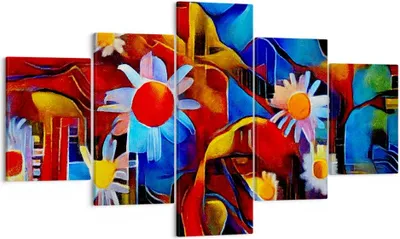 Produktbild von Bild auf Leinwand - Leinwandbild - Blume Abstraktion - 125x70cm - Wand Bild - Wanddeko - Wandbilder - Leinwanddruck - Bilder - Kunstdruck - Wanddekoration - Leinwand bilder - Wandkunst - EA125x70-3466