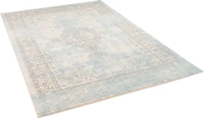 Produktbild von Designer Kurzflor Teppich Moderne Muster, Größe:120x170 cm, Design:Vintage Blau