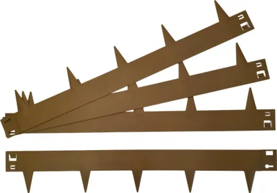 Produktbild von Rasenkante Metall 99 x 15,5 cm– Rostoptik –Beetumrandung & Rasenbegrenzung für Garten