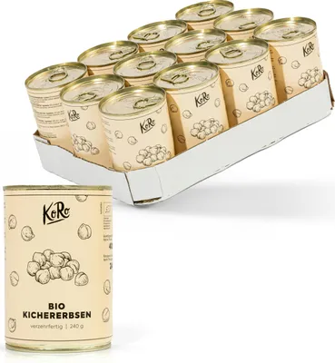 Produktbild von KoRo I  Kichererbsen in der Dose 12 x 240 g