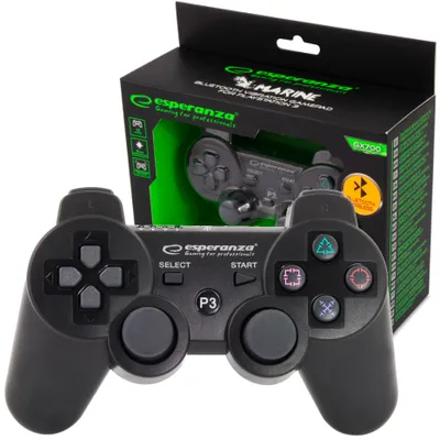 Obrázek produktu pro Esperanza EGG109K, Joystick, Playstation 3, Směrový kříž, Tlačítko Vybrat, Tlačítko Start, Analogový, Bezdrátový, Bluetooth