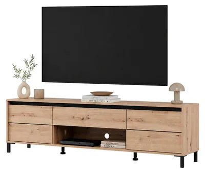 Produktbild von Celico - TV-Schrank, 183x40x52h cm Eiche Braun, eine Schublade