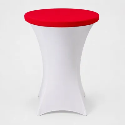 Obrázok produktu pre Strečový poklop na barový bistro stolík Ø 80 cm – elastický, nekrčivý - Červená